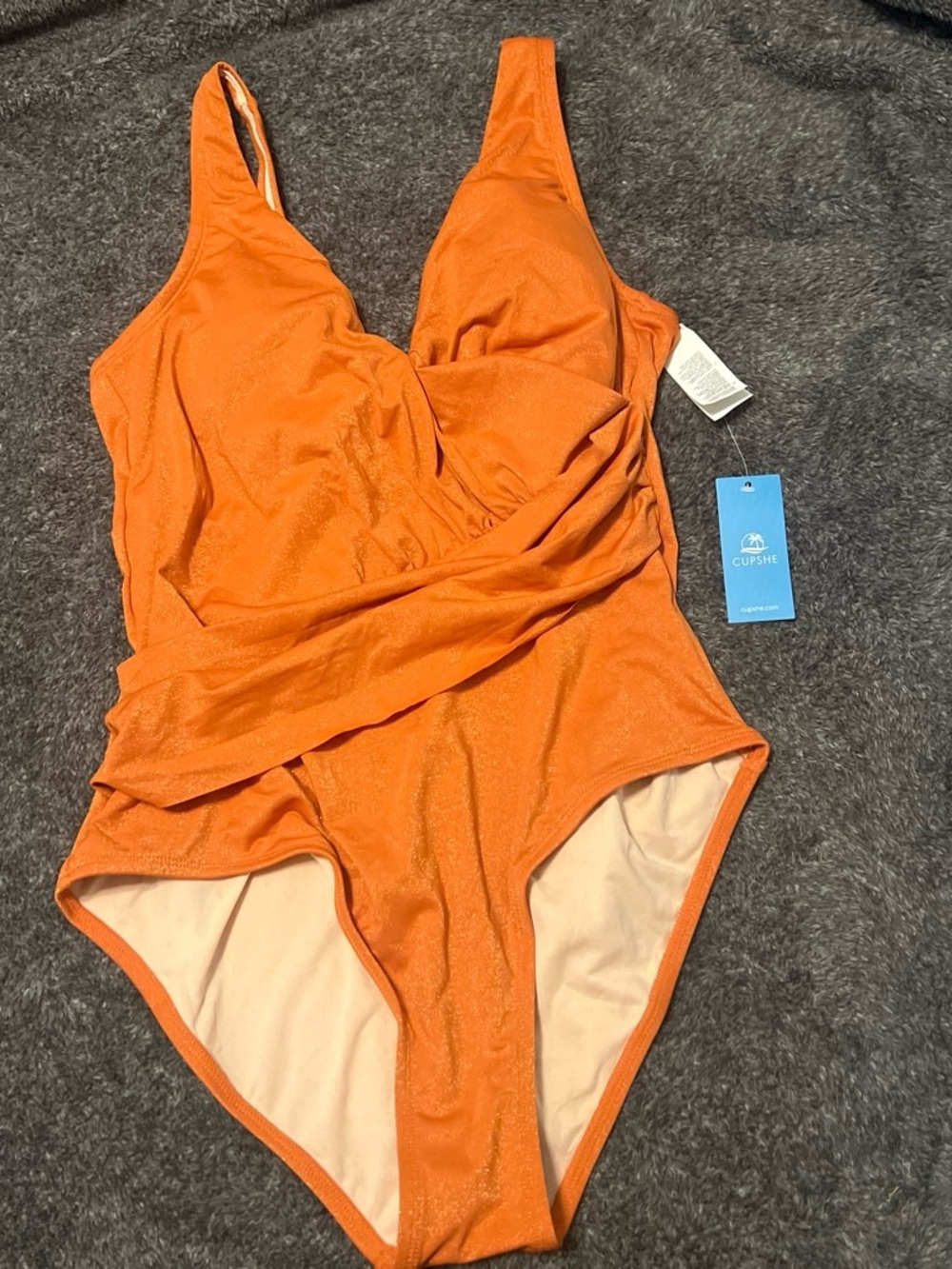 Cupshe women’s new with tags Orange Wrap-Front One-Piece Swimsuit